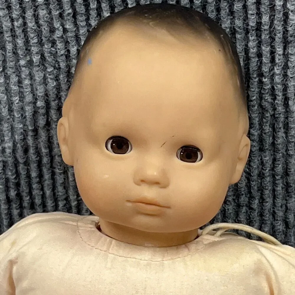American Girl Bitty Baby Doll 16” Soft Body Vinyl Limbs Brown Eyes Hair VTG READ